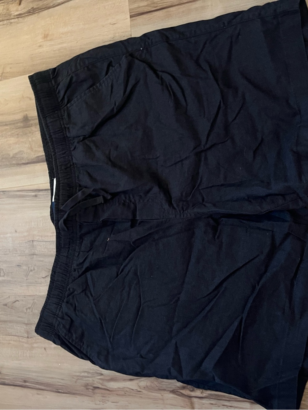 Old Navy Black Linen-Blend Jogger Shorts